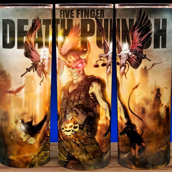 Five Finger Death Punch Wrong Side of Heaven Heavy Metal Cup Mug Tumbler - Picture 1 of 3